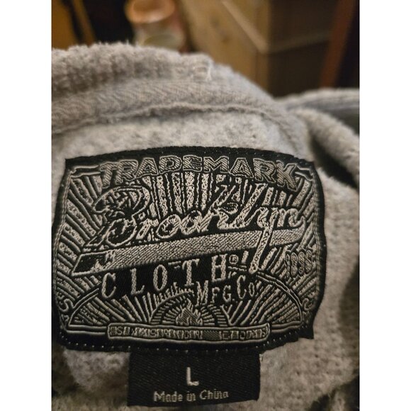 WT # 1032 women's Large trademark brooklyn polyester gray hoodie - Picture 2 of 4